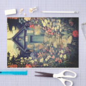 Kabine mit Hübscher Wildblume Trasse Illustration Seidenpapier (Handwerk)