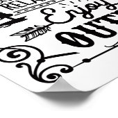 Kabine-Regeln Schwarz-Weiß-Poster Poster (Ecke)