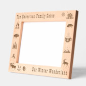 Kabine Rustikal Unser Winter Wonderland Custom 10x Geätzte Rahmen (Links)