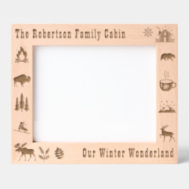 Kabine Rustikal Unser Winter Wonderland Custom 10x Geätzte Rahmen