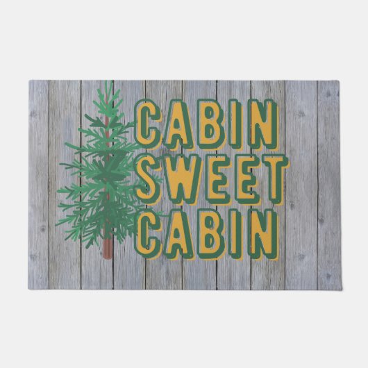Kabine Sweet Cabin Rustikales Land Fußmatte (Vorderseite)