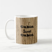 Kabine Sweet Cabin Woodgrain Foto Naturrustikal Kaffeetasse (Links)