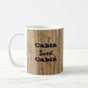 Kabine Sweet Cabin Woodgrain Foto Naturrustikal Kaffeetasse