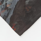 Kabine und Gebirge Fleece Blanket (Ecke)