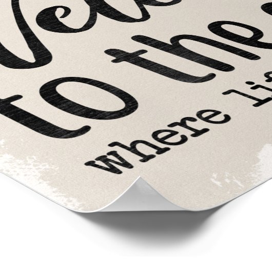 Kabine - Willkommen in unserer Hütte Poster (Ecke)