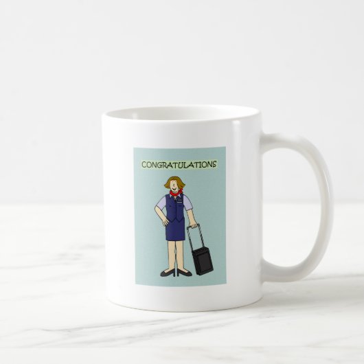 Kabinen-Crew-Glückwünsche weiblich Kaffeetasse (Rechts)