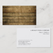 Kabinen-Holz-Hintergrund Visitenkarte (Vorne/Hinten)