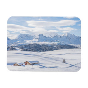 Kabinen-Rückzug Snowscape Dolomit Magnet