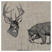 Kabinen-Sammlungs-Waldtiere Stoff (Nahaufnahme)