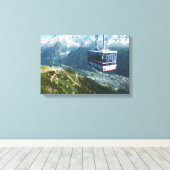 Kabinenbahn über Chamonix, Frankreich Leinwanddruck (Insitu (Holzboden))