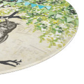 Kabinendekor Niedliche Owls Sheet Musiknoten Schneidebrett (Ecke)