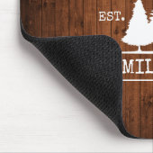 Kabinenfamilie Name Rustikale Holzdrucke Mousepad (Ecke)