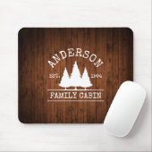 Kabinenfamilie Name Rustikale Holzdrucke Mousepad (Mit Mouse)