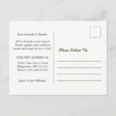 Kabinenfassade Neue Adressenpostkarte Ankündigungspostkarte (Rückseite)