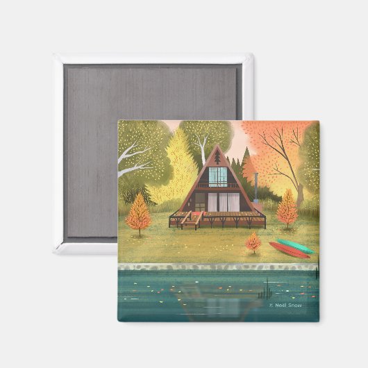 Kabinenhaus mit A-Rahmen Magnet (Vorderseite/Rückseite)