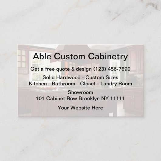 Kabinenindustrie Visitenkarte (Vorderseite)