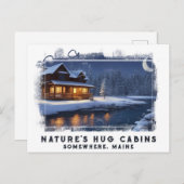 *~* Kabinenmond Künstlerisch AP49 Winter Fishy Ske Postkarte (Vorne/Hinten)