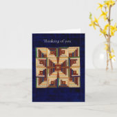 Kabinenquilt Karte (Gelbe Blume)