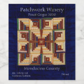 Kabinenquilt Weinetikett (Einzelnes Label)