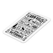 Kabinenregeln Schwarz und Weiß Magnet (Linke Seite)