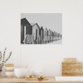 Kabinenreihe im Foto Beach Poster (Küche)