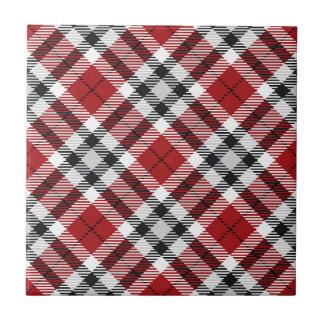Kabinenstil Rot und Weiß Flannel Tartan Kariert Fliese