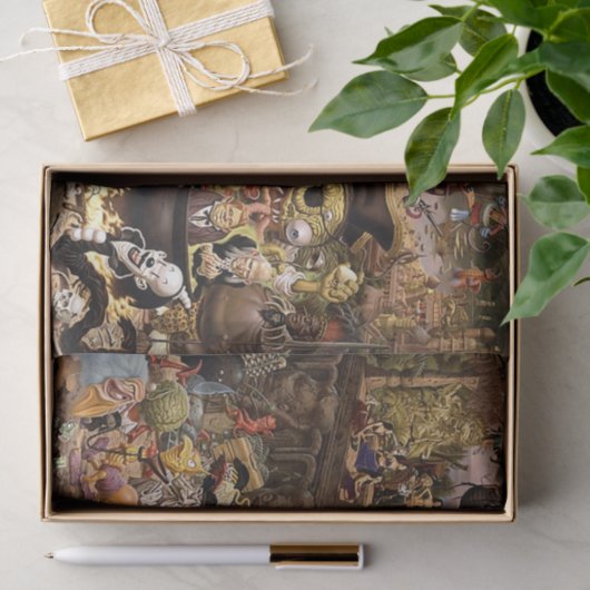 Kabinett der Kuriositäten Szene Seidenpapier (Geschenk)