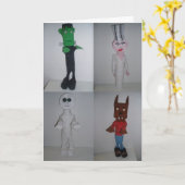 "Kabinett der Untoten" Hallowe’en card Karte (Gelbe Blume)