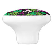 Kabinett für tropische Blume - Schubknöpfe Keramikknauf (Seitenansicht)