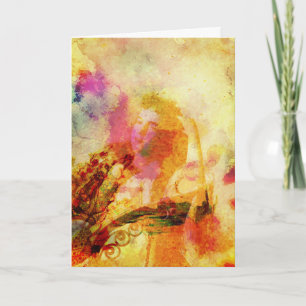Kabinettkarte Dame Digitale Kunst Karte
