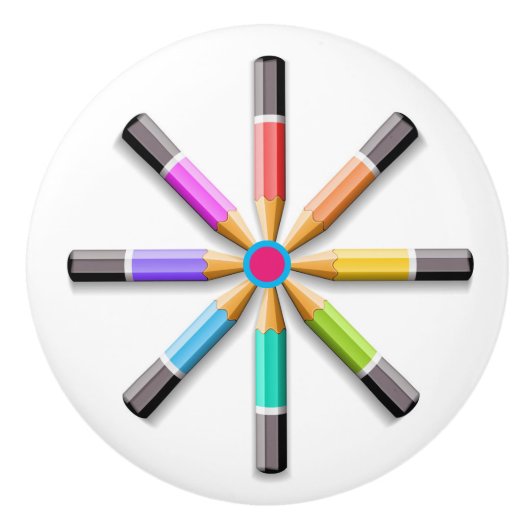 Kabinettsknöpfe für Schulen und Büros Keramikknauf (Vorderseite)