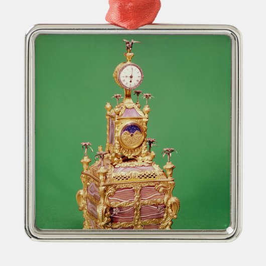 Kabinettuhr, c.1766 silbernes ornament (Vorne)