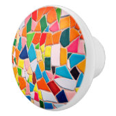 Kabinettzubehör Farbiges Mosaikmuster Keramikknauf (Rechts)