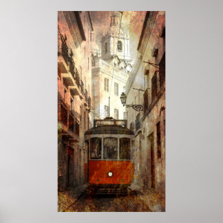 KABLECAR VON LISSABON POSTER