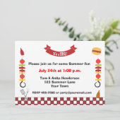 Kabobs und Barbecue Einladung (Stehend Vorderseite)