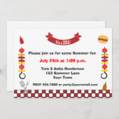 Kabobs und Barbecue Einladung (Vorne/Hinten)