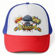 Kaboom Bam Wham Boom Comic Buch Baseball Cap