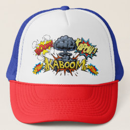 Kaboom Bam Wham Boom Comic Buch Baseball Cap Truckerkappe