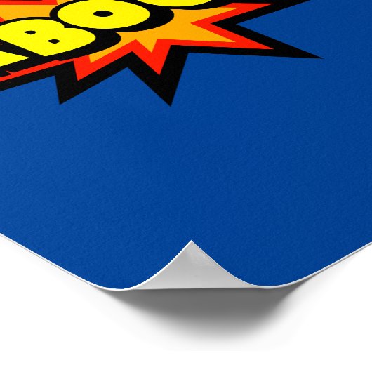 Kaboom! kühne Pop Art Comic Explosion Poster (Ecke)