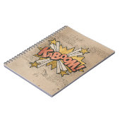 KABOOM! Vintages Comic Buch Steampunk Pop Kunst (Linke Seite)