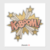 KABOOM! Vintages Comic Buch Steampunk Pop Kunst Aufkleber (Blatt)