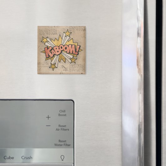 KABOOM! Vintages Comic Buch Steampunk Pop Kunst Magnet (In Situ (Kühlschrank))