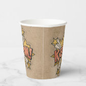 KABOOM! Vintages Comic Buch Steampunk Pop Kunst Pappbecher (Rechts)