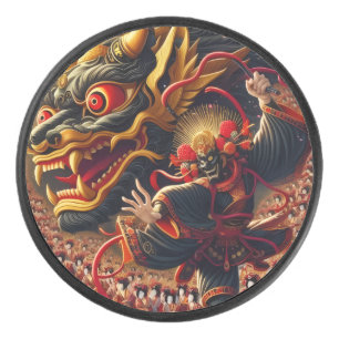 Kabuki-Drache Eishockey Puck