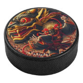 Kabuki-Drache Eishockey Puck (3/4)