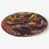 Kabuki Dragon Pappteller (Schrägansicht)