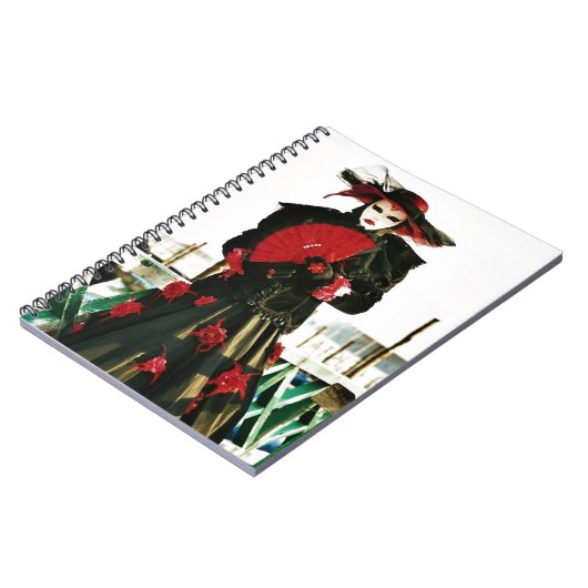 Kabuki Geisha Design Notizblock (Linke Seite)