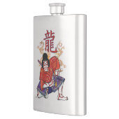 Kabuki japanische Schauspielerin Folk Art Flachmann (Links)