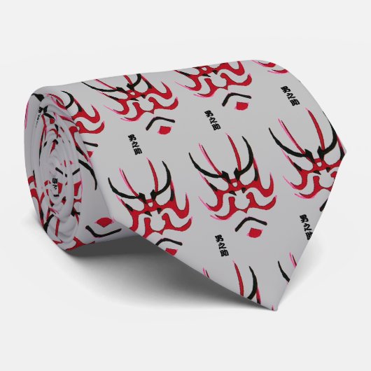 Kabuki Makeup Design (Kumadori) Krawatte (Gerollt)