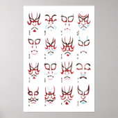 Kabuki Makeup Design Poster (Vorne)